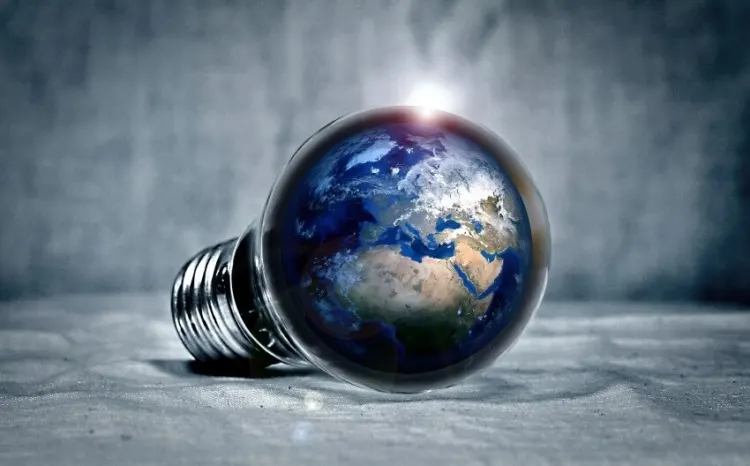 Earth and Light Bulb