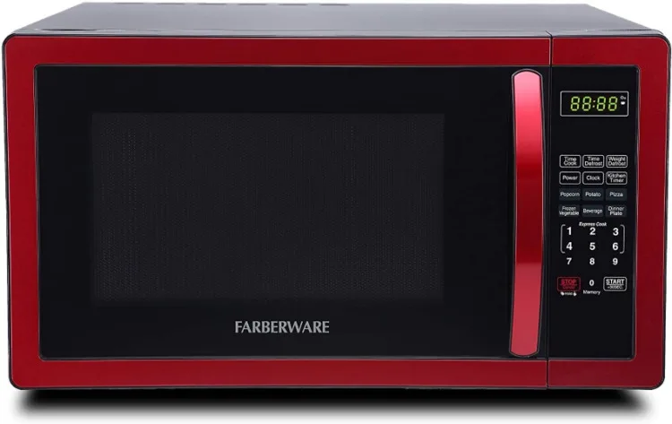 Red Countertop Microwave Oven
