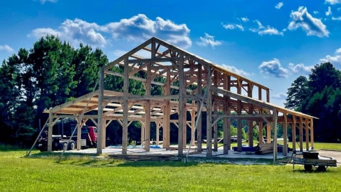 Strong Wooden House Structure Frame