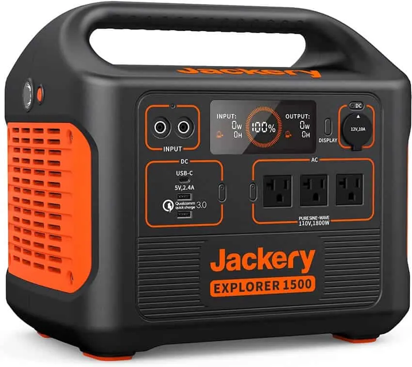 10 Best Solar Powered Generators for Home Use 3 Balck and Orange Colored Portable Generator