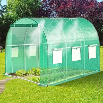 8 Best Backyard Greenhouse Ideas 18 KANAGAWA Large Green Walk-in Tunnel Greenhouse