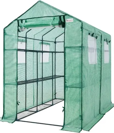 8 Best Backyard Greenhouse Ideas 19 KING BIRD Upgraded Walk-in Greenhouse for Outdoors