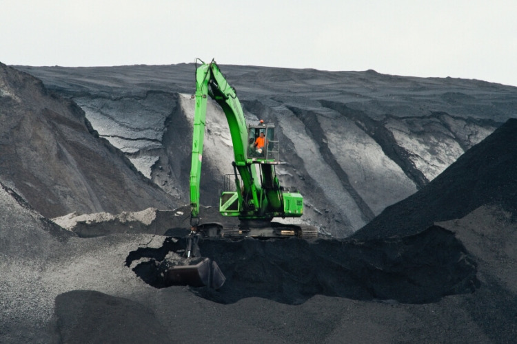 Backhoe Truck in a Mining Site