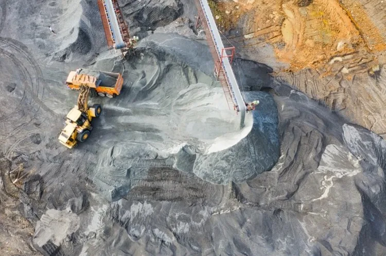 Aerial View of a Mining Site