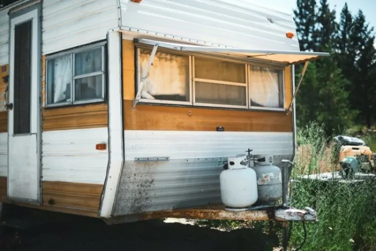 Small Propane Tanks on a Trailer