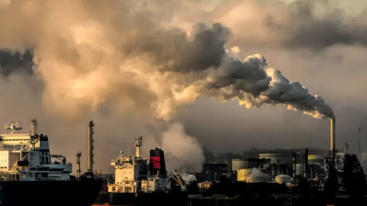 Smoke Coming From a Power Plant