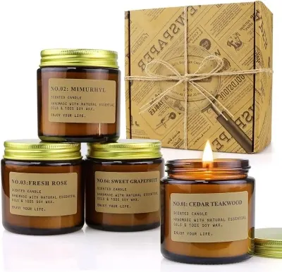13 Best Sustainable Candles To Buy Today 7 Set of Candles in a Jar
