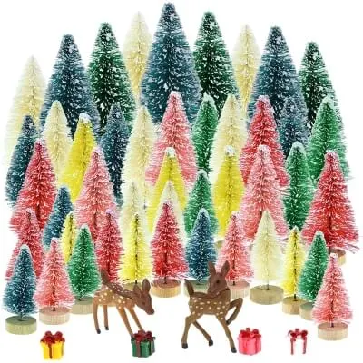 Small Colorful Artificial Christmas Trees