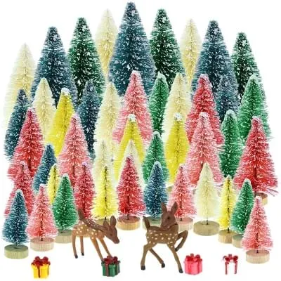 10 Sustainable Christmas Trees for the Holiday Season 4 Small Colorful Artificial Christmas Trees