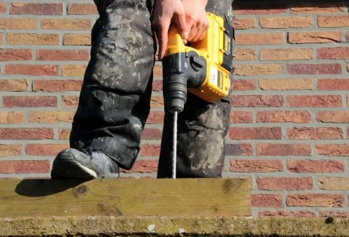 drilling on a wood