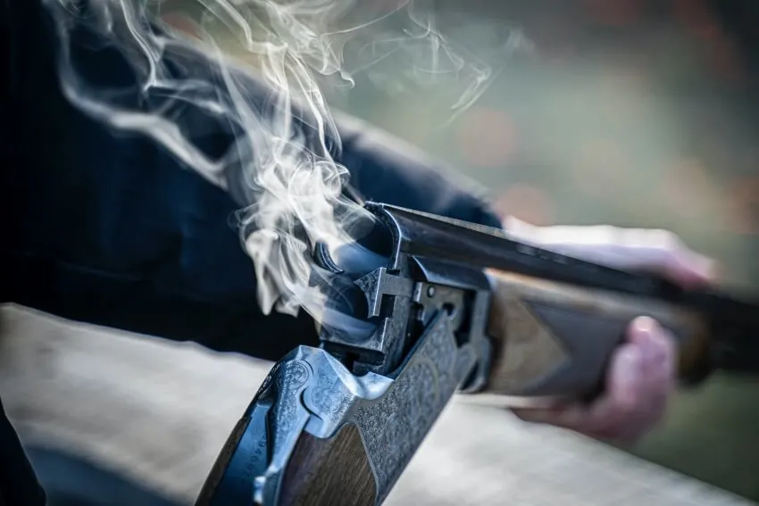 Smoke Coming Out of a Gun