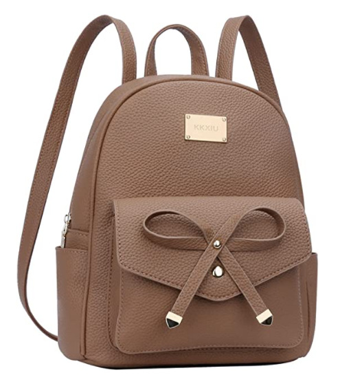 Brown Vegan Bag with Ribbon