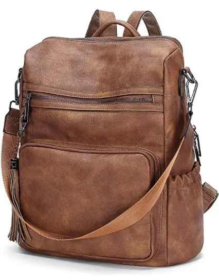 Brown Vegan Bag with Tassle 