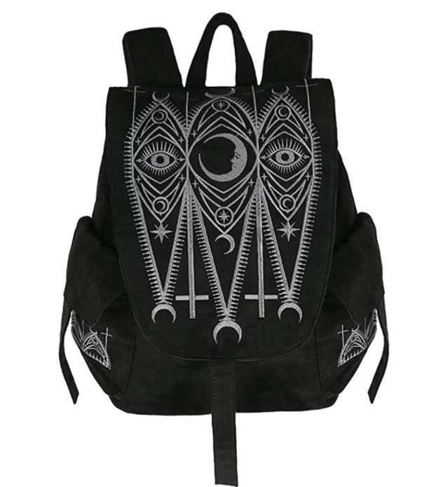 Black Bag with Gothic Designs