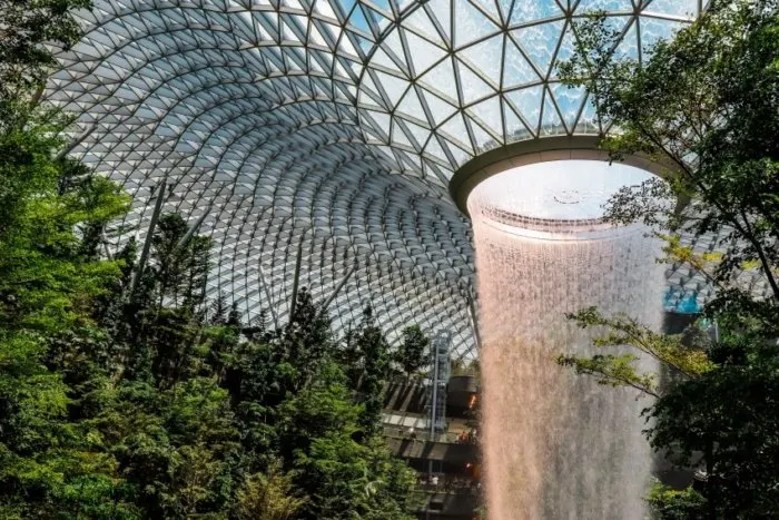 Massive Greenhouse with Flowing Water