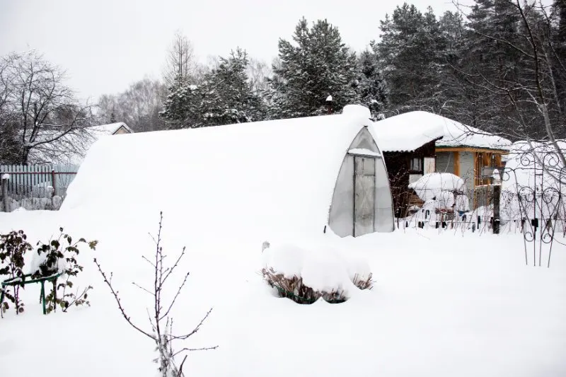 9 Best Greenhouses for Cold Climates 9 Greenhouse covered in snow