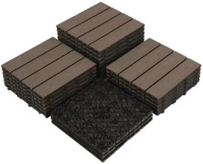 10 Best Greenhouse Floors to Buy Today 4 PANDAHOME Wood Composite Tiles Set