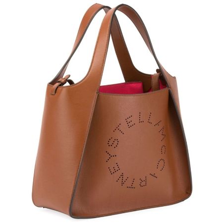 Stella Mccartney Perforated Logo Faux Leather Vegan Designer Bag