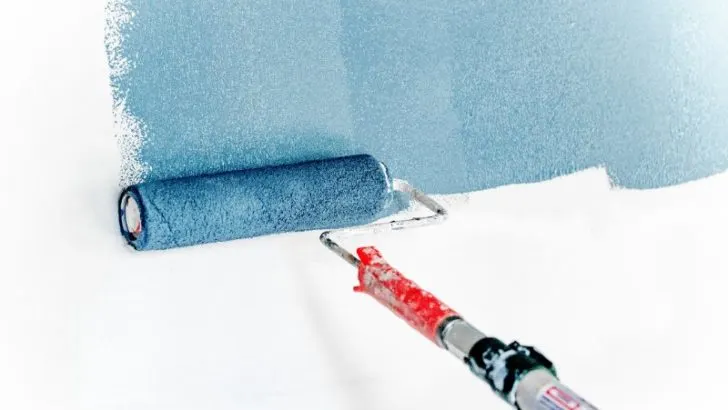 Applying Blue Paint