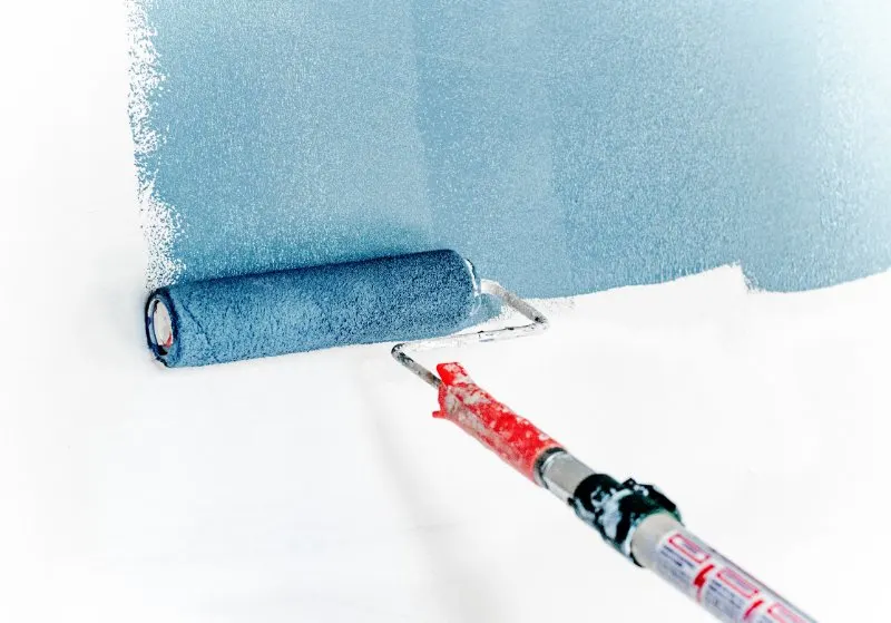 Applying Blue Paint