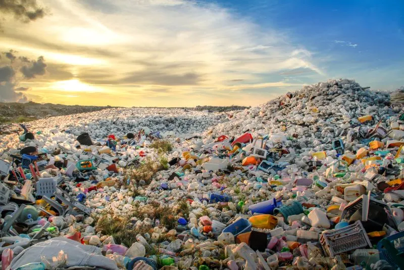 Heap of plastic waste