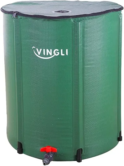 VINGLI Gallon Collapsible Rain Barrel, Portable Water Storage Tank
