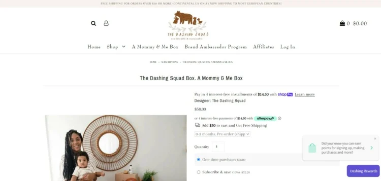 14 Best Sustainable Subscription Boxes 11 A Mommy and Me Box Homepage