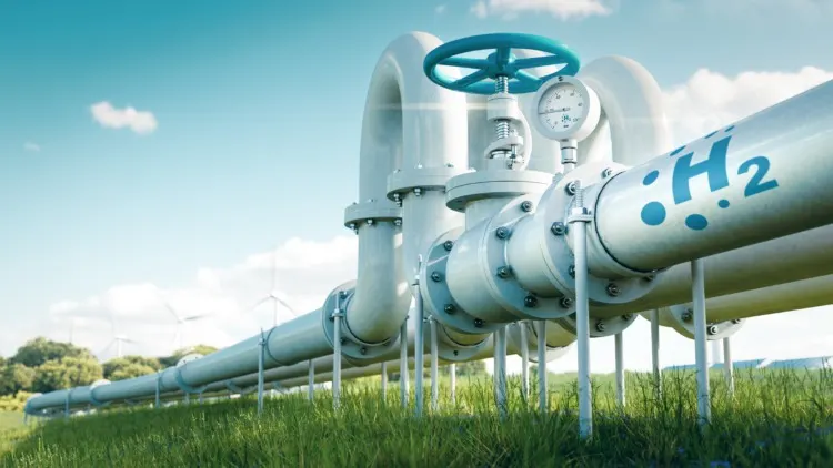 15 Important Pros and Cons of Hydrogen Energy 3 A hydrogen pipeline illustrating the transformation of the energy sector towards to ecology, carbon neutral, secure and independent energy sources to replace natural gas