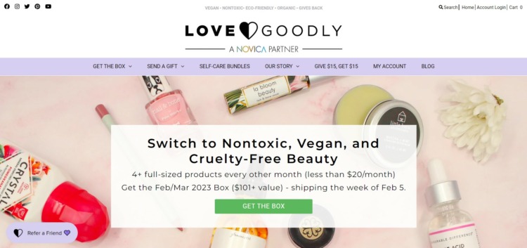 Love Goodly Box Homepage