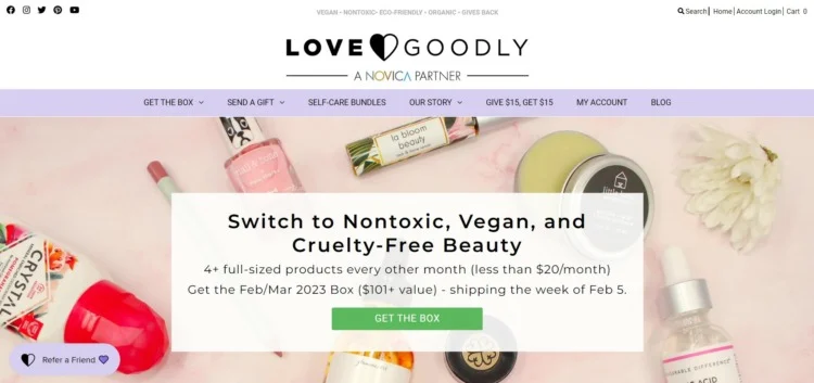 14 Best Sustainable Subscription Boxes 3 Love Goodly Box Homepage