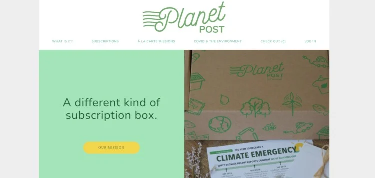 14 Best Sustainable Subscription Boxes 8 Planet Post Box Homepage