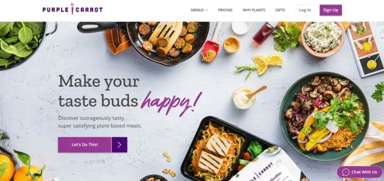 14 Best Sustainable Subscription Boxes 6 Purple Carrot Homepage