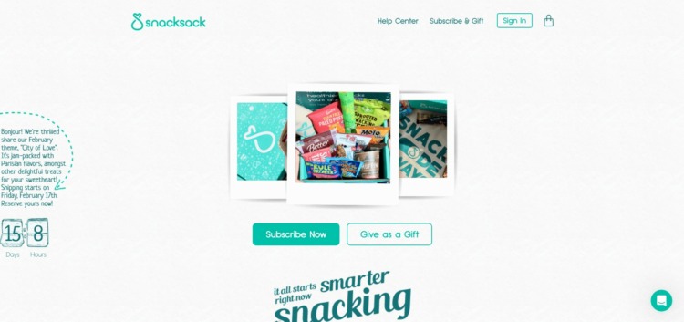 Snacksack Homepage