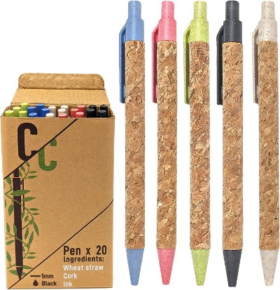 Conscience Concepts Cork Ballpoint Pen set with box