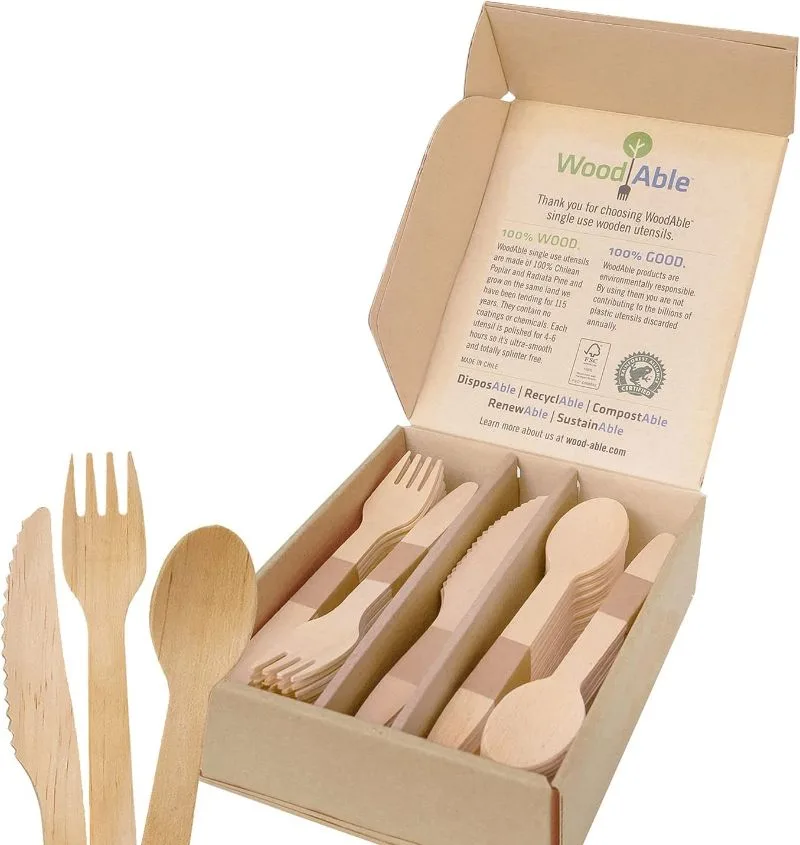 Disposable Wooden Cutlery Mix