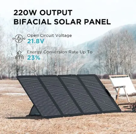 Solar Panel and a chair at the side