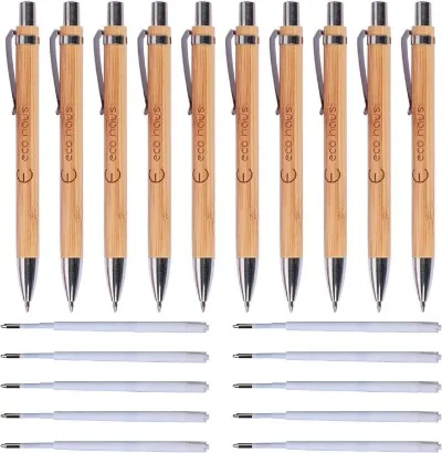 24 Best Eco-Friendly Pens to Buy Today 15 Eco-Haus Bamboo Pen set