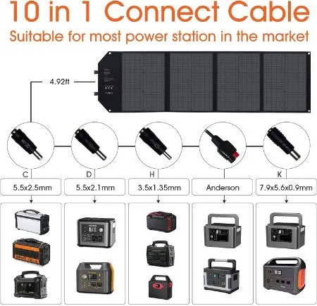 Solar Panel ten connector cables