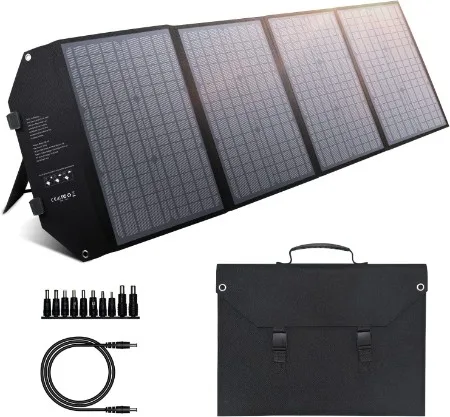 17 Best Home Solar Panels to Buy Today 44 EnginStar Foldable Solar Panel with cord and pouch