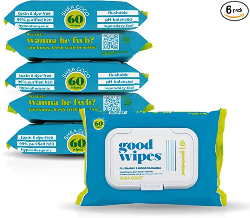 Goodwipes Flushable & Plant-Based Wipes 