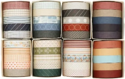 10 Best Sustainable Gift Wrapping Options 10 Knaid 40 Rolls of Slim Washi Tape Gift Box Set