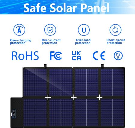Blue safe solar panel features