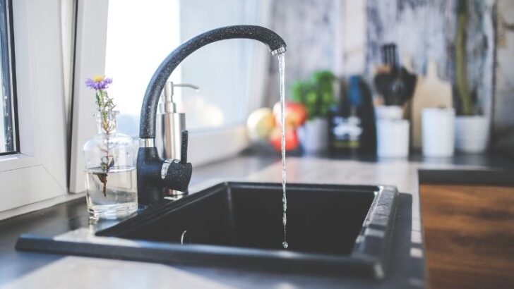 Running tap on a sink