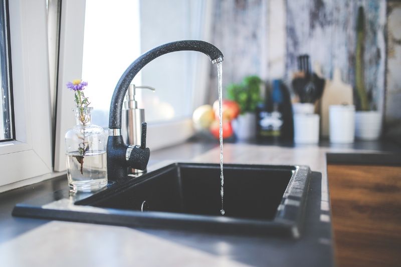 Running tap on a sink