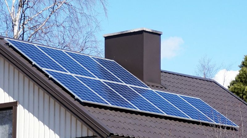 Solar Panels Installed on the roof