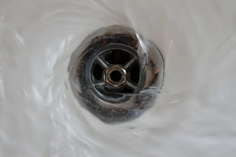 Water going down the drain