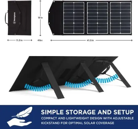 Solar Panel adjustable stand feature