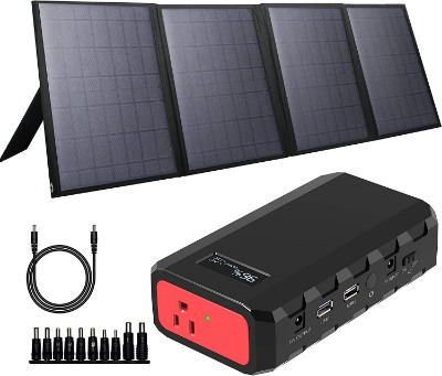 SinKeu Portable Laptop Charger with Solar Panel