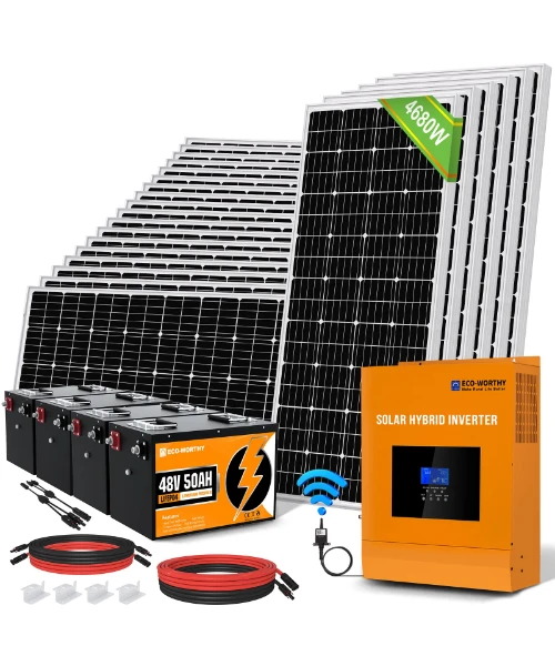 ECO-WORTHY 8KWh 2000W 24V MPPT Solar Power Kit System