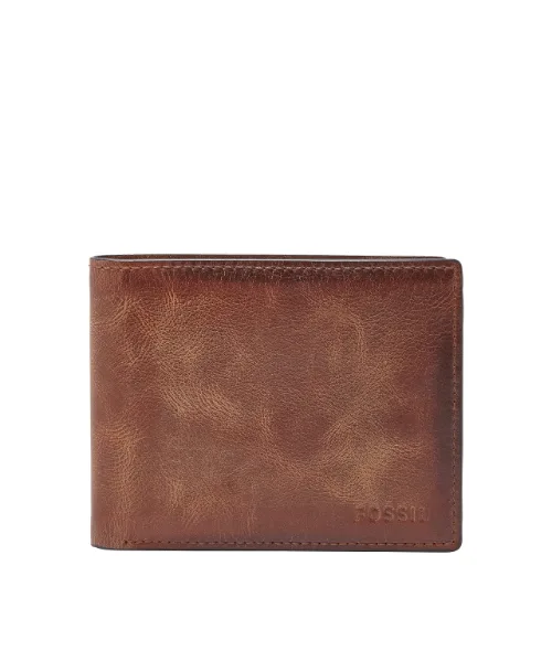 Fossil Men's Derrick RFID-Blocking Leather Bifold Wallet